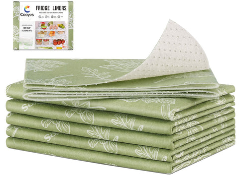 Cooyes estera para refrigerador con patrón vegetal mantiene orden y frescura