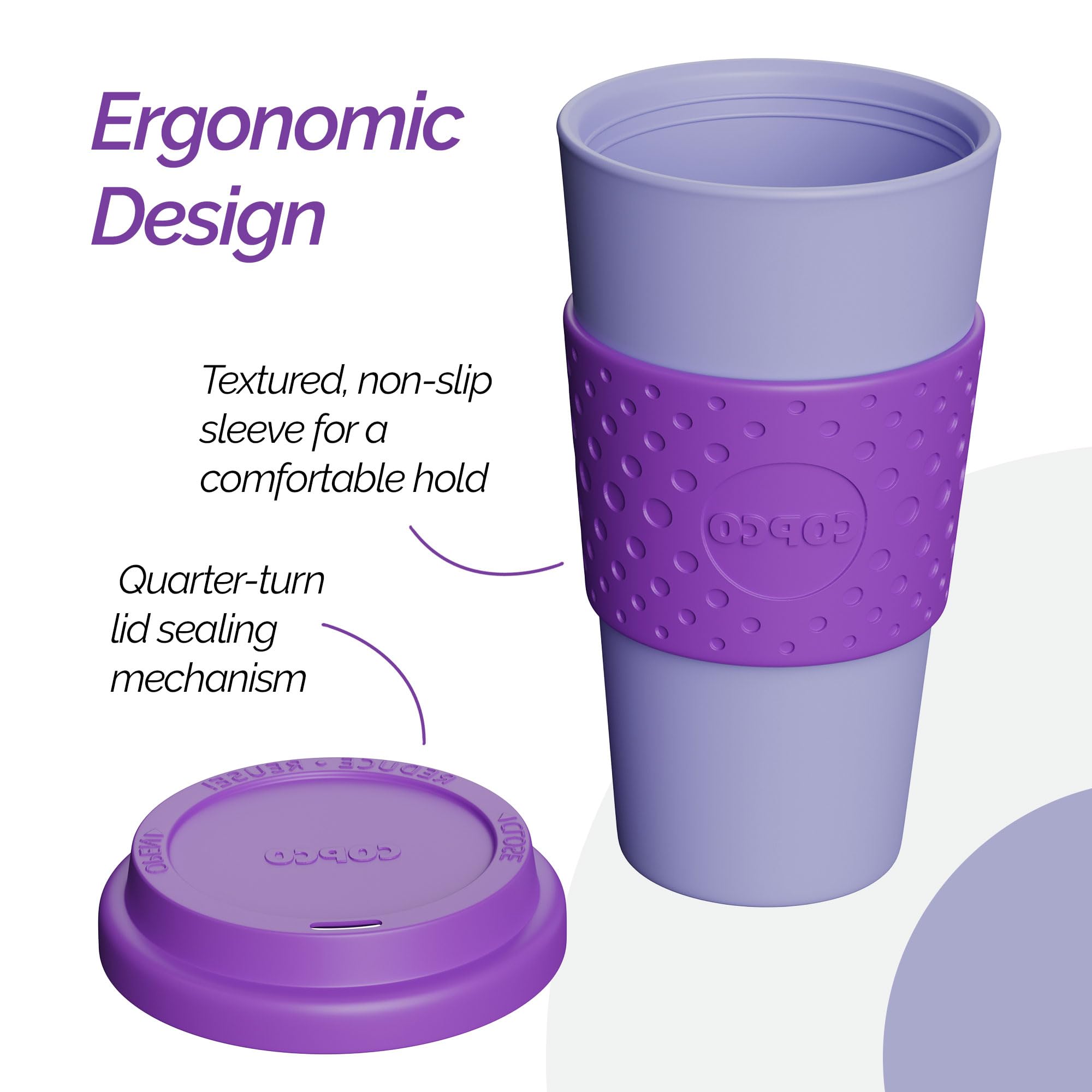 Diseño compacto Copco Acadia para portavasos, perfecto para coche y viaje.