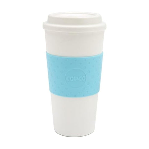 Copco Acadia, taza de viaje azul, mantiene bebidas calientes o frías por más tiempo.