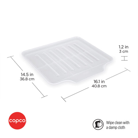 Copco base inclinada facilita drenaje hacia el lavabo y mantiene encimera seca