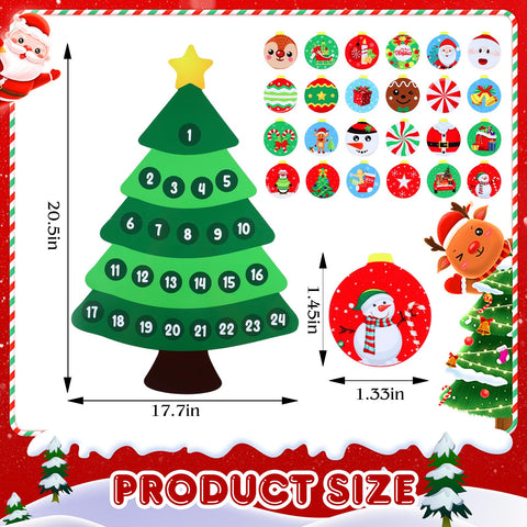 Copkim adornos navidad imanes 4 cm, colección 24 piezas para calendario de adviento.