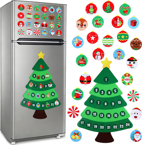 Copkim arbol navidad imán frigorifico 52x45 cm, decoración festiva duradera para la cocina.