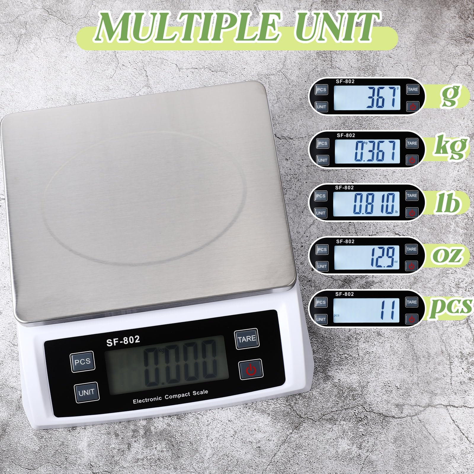 Copkim balanza digital con dos fuentes de energía para uso flexible.