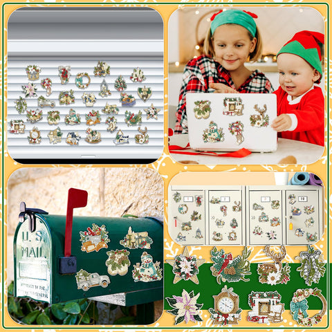 Imán Copkim de diamante diseños invierno, variedad lúdica para niños y adultos.