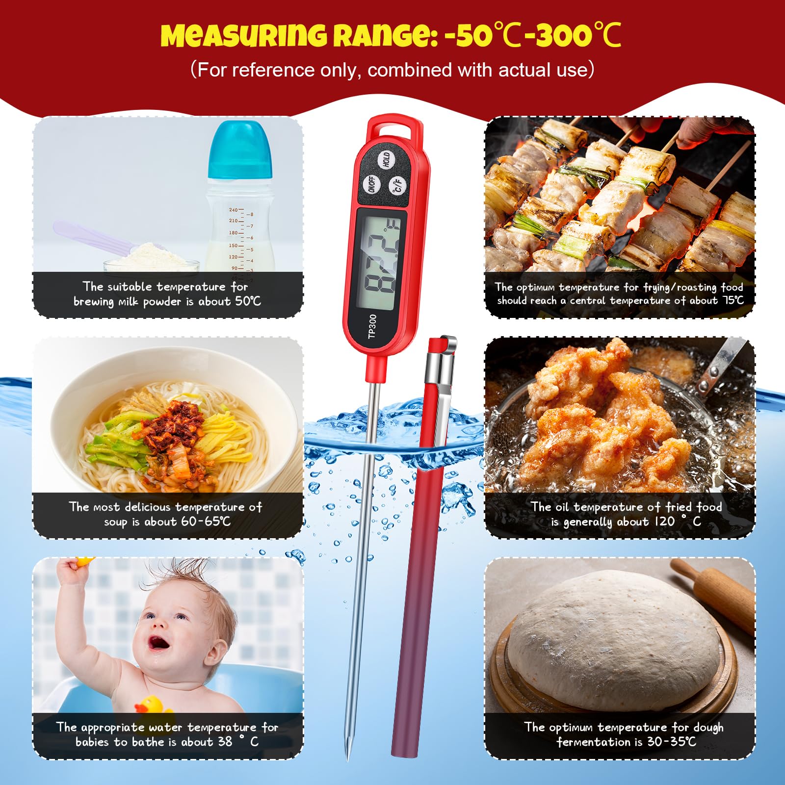 Copkim termómetro cocina sopas y caldos para temperatura estable