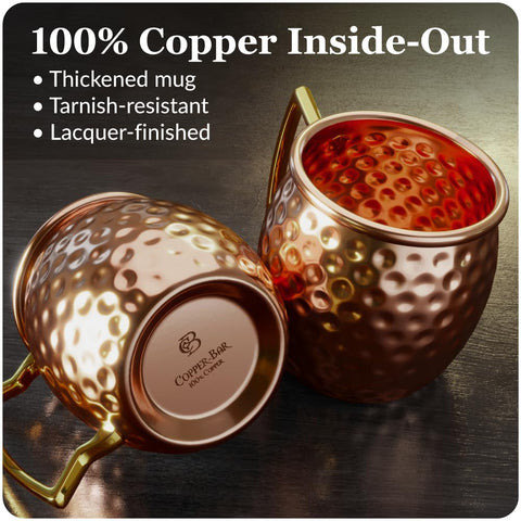 Copper-Bar accesorios Moscow Mule de 19 piezas para una experiencia elegante en casa