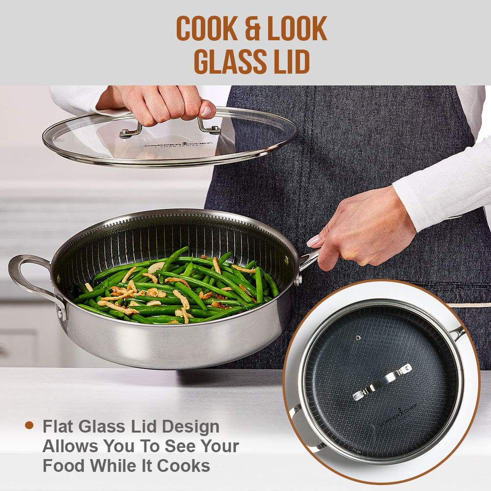Copper Chef Titan Fry: mango ergonómico para agarre cómodo.