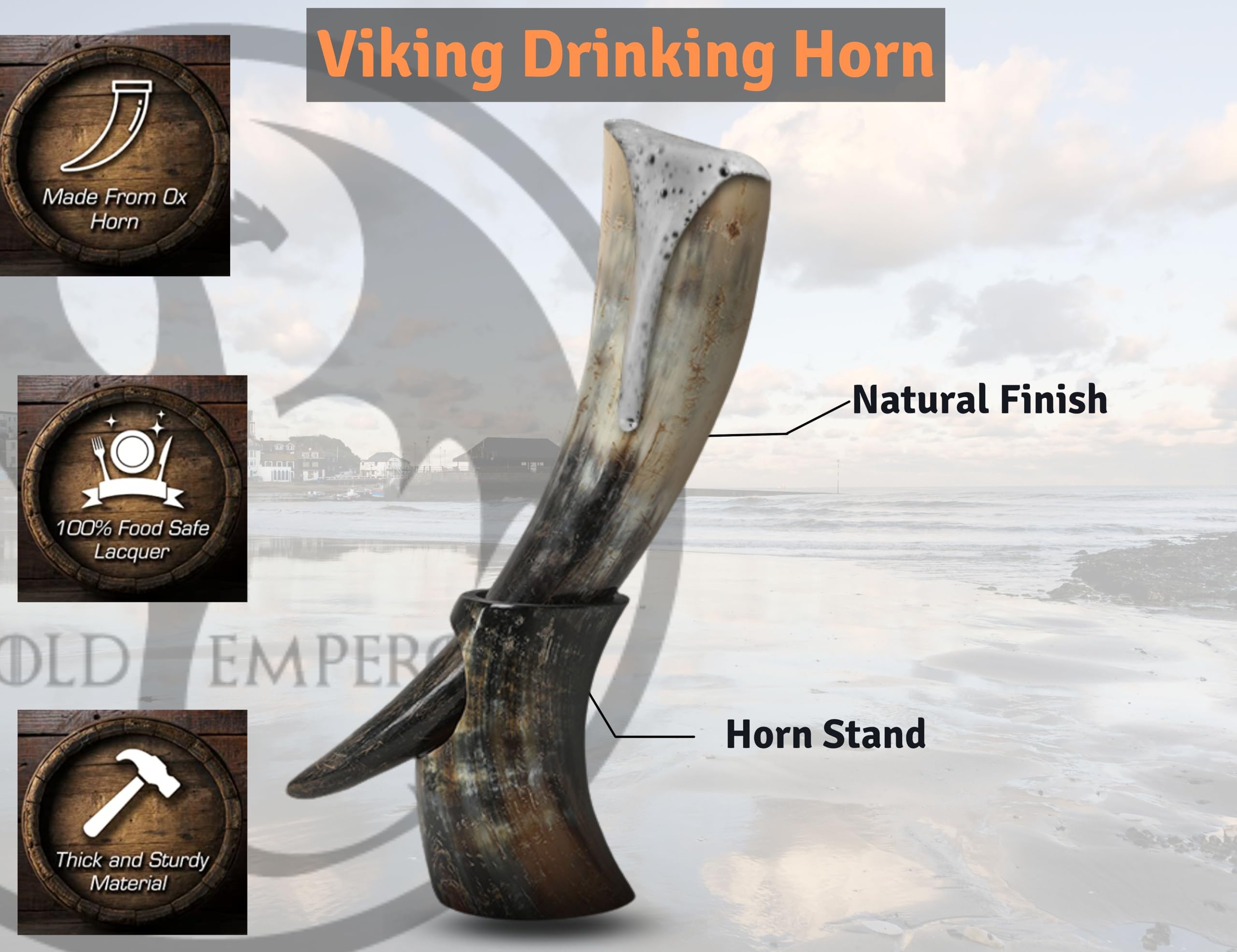COPPERVEDA Viking-regalo bolsa, protección y almacenamiento para el cuerno