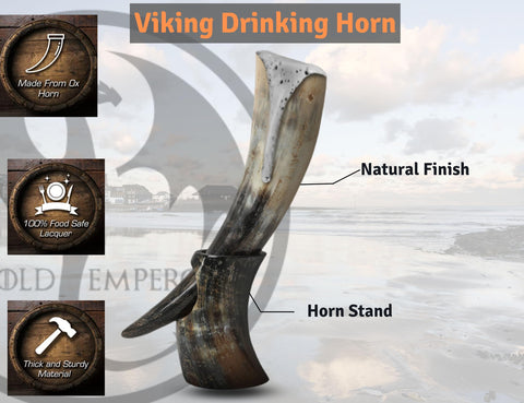 COPPERVEDA Viking-regalo bolsa, protección y almacenamiento para el cuerno