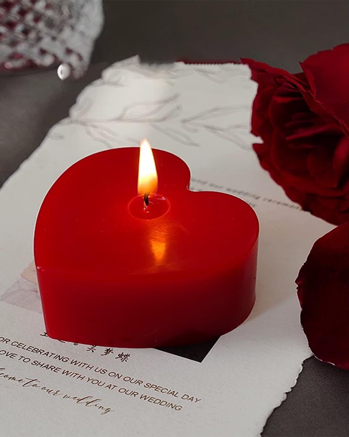 Copzievkae molde corazón silicona rosa apto para horno y microondas.