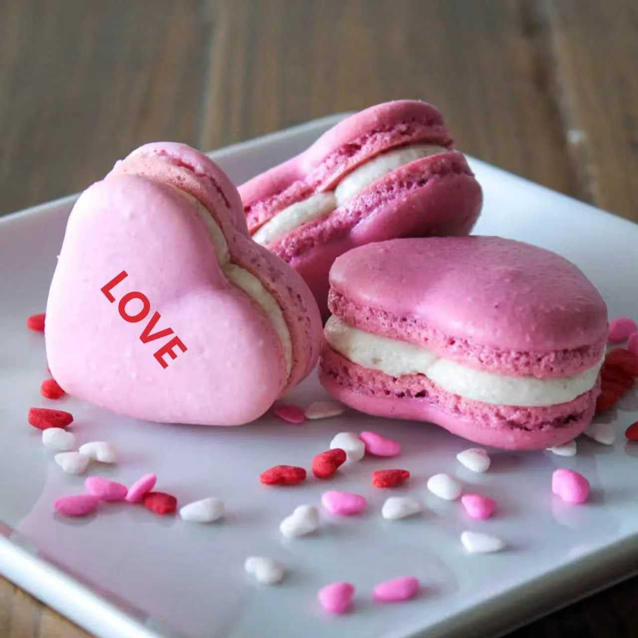 Copzievkae set de dos moldes corazón silicona rosa para repostería.