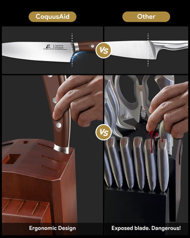 Cuchillo para pan CoquusAid de 8 pulgadas para rebanadas limpias.