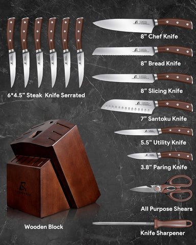 Santoku CoquusAid de 7 pulgadas, versátil para picar y cortar.
