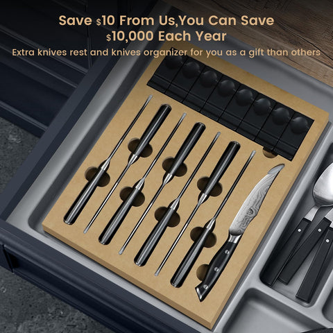 Regalo elegante con cuchillos CoquusAid para cocina.
