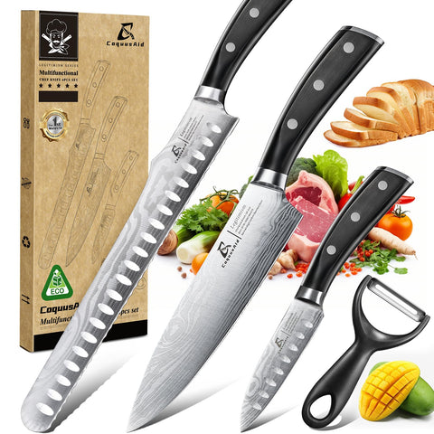 Cuchillo chef CoquusAid Esencial con filo preciso para cocina diaria.