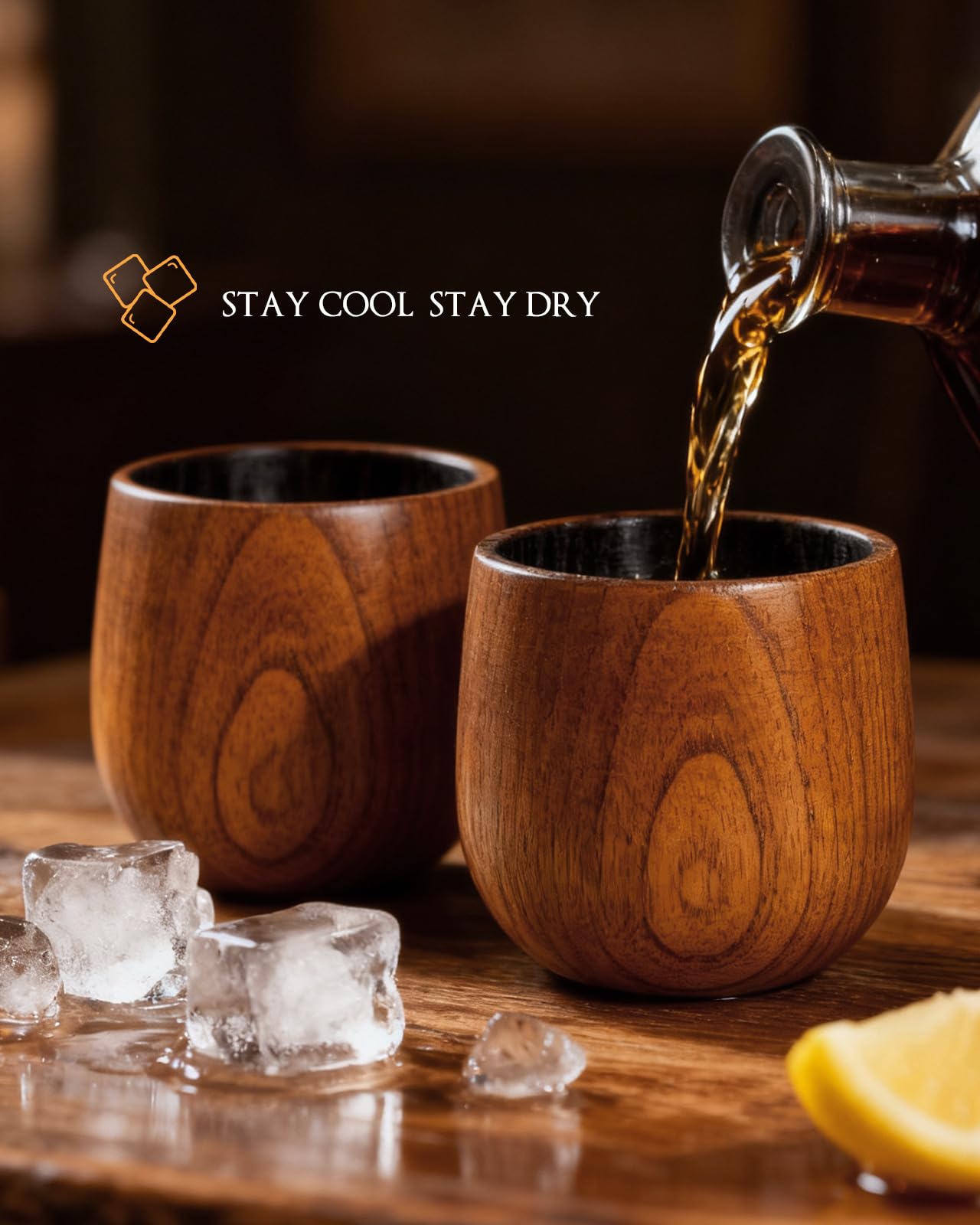 Coralogo caja regalo con diseño barril para regalo de whisky