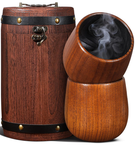 Coralogo copas de whisky de madera: interior carbonizado para aroma más suave.
