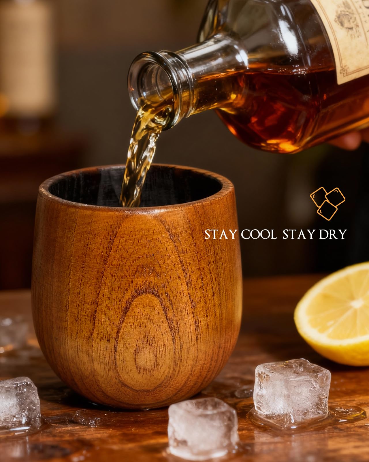 Vaso Whisky Coralogo con acabado natural para uso diario elegante.