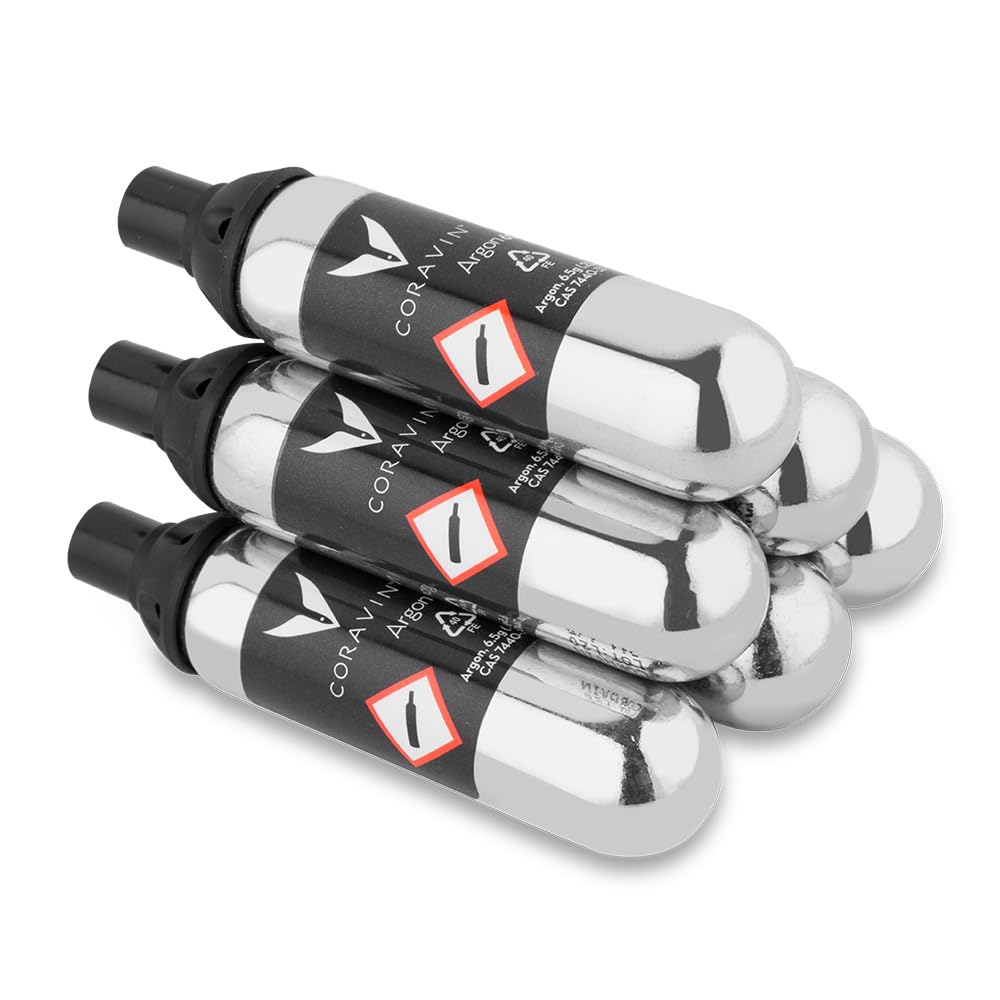 Coravin Pure: caja de cápsulas de argón puro 6-pack para conservación del vino
