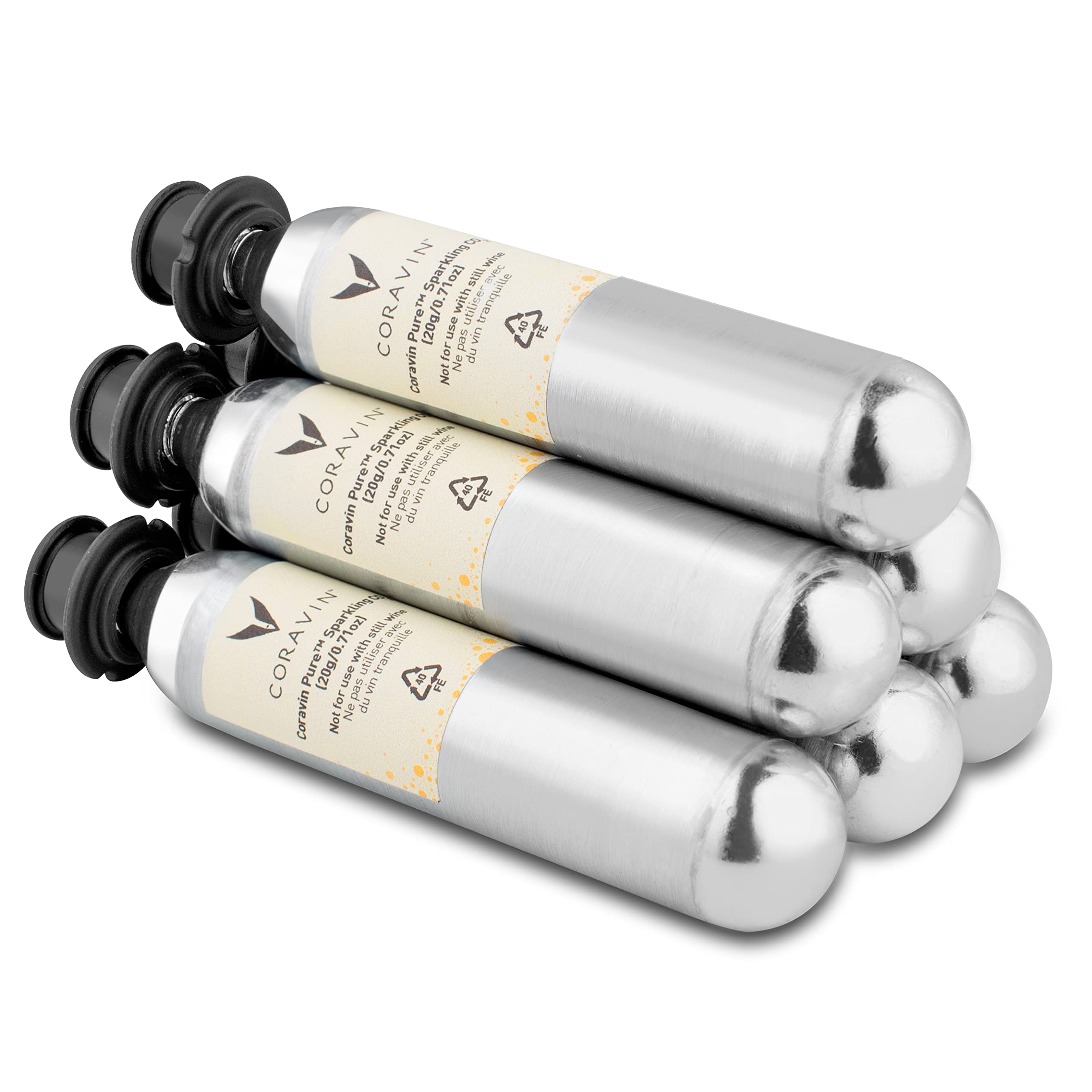 Cápsulas CORAVIN CO2 para vino espumoso, preservan la efervescencia y la frescura