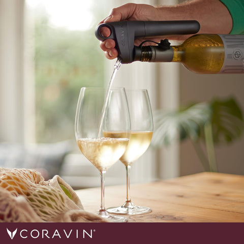 CORAVIN Pivot Plus aeración rápida: decanta en segundos al verter para apreciar aromas