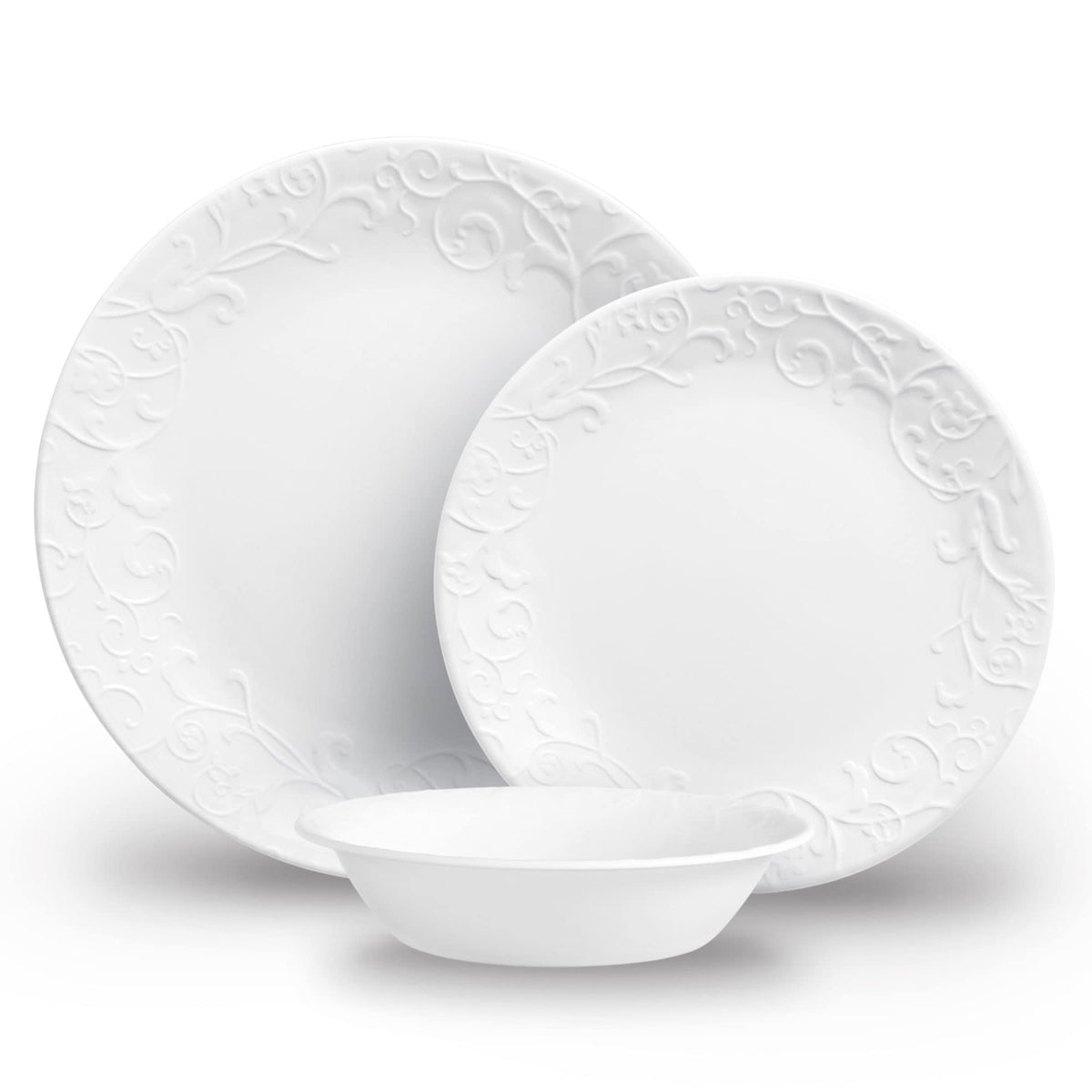 Corelle Bella Faenza, diseño ligero para ahorrar espacio y uso diario.