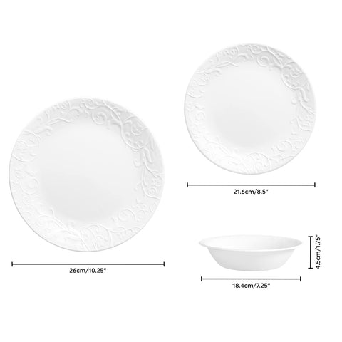 Corelle Bella Faenza, estructura resistente a golpes para familias activas.