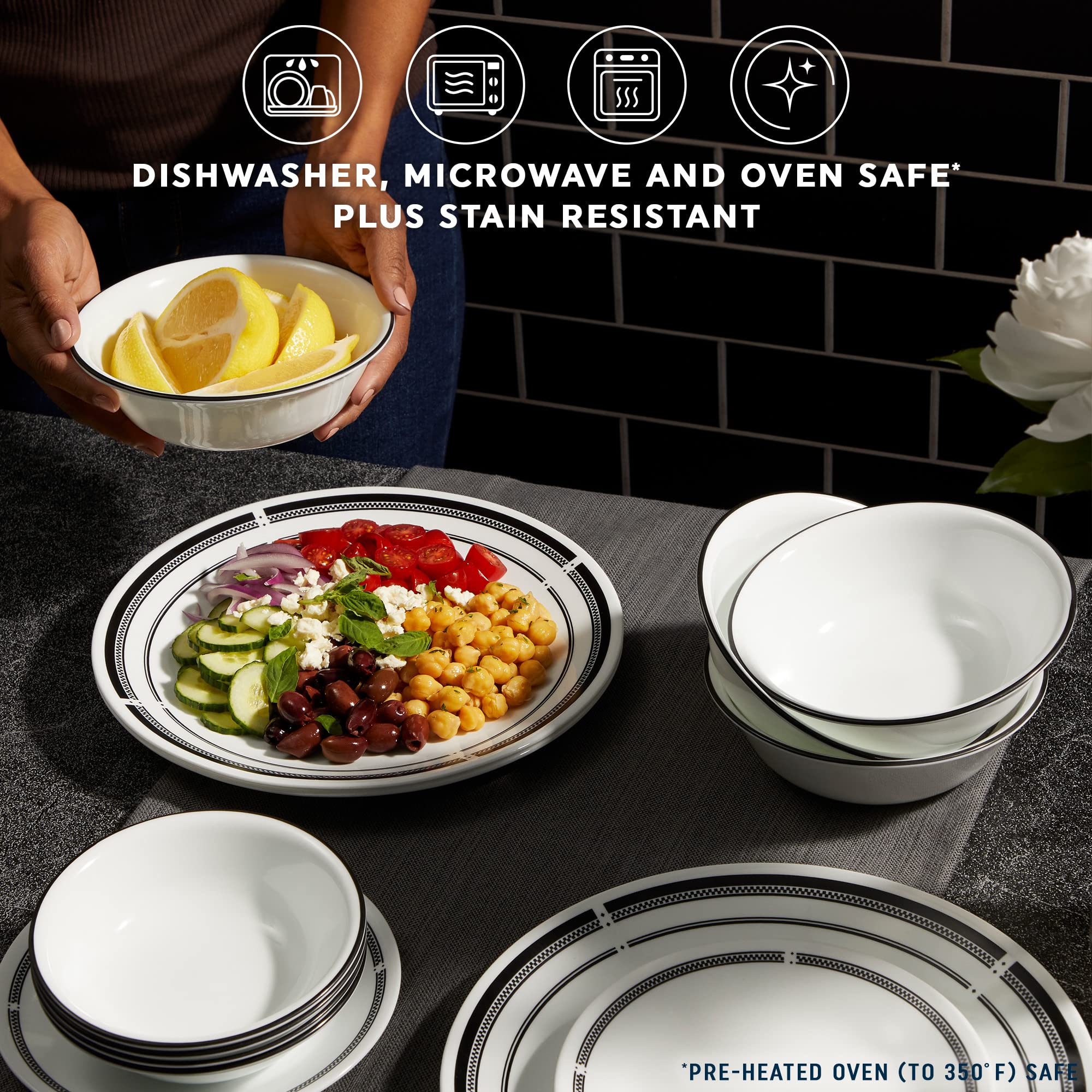 Corelle Brasserie platos de aperitivo de 6,75 pulgadas para porciones elegantes