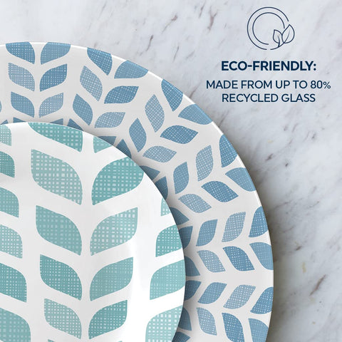 Corelle Colección Global Vitrelle: vidrio triple capa, mayor durabilidad y ligereza.