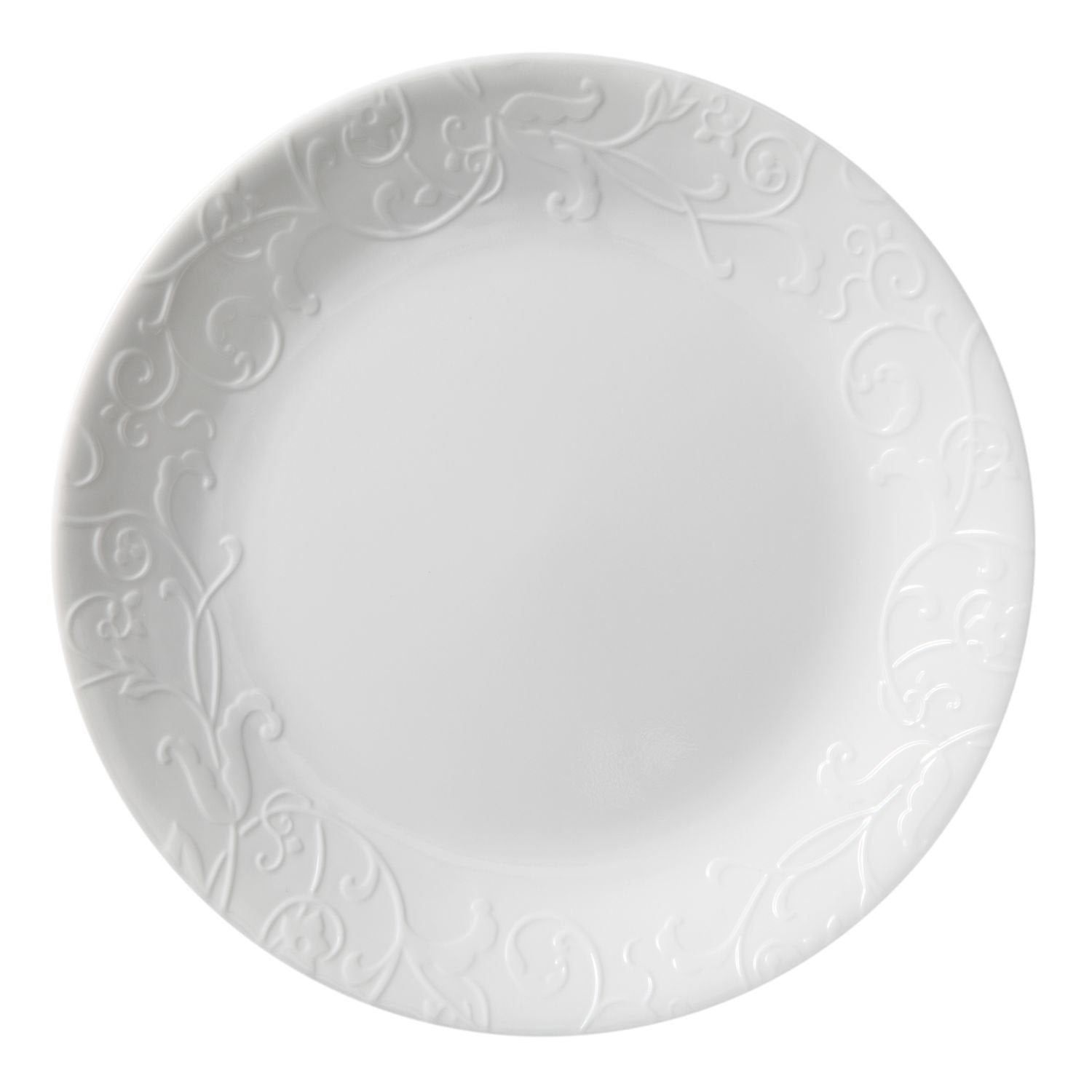 Corelle Embossed Bella Faenza, plato de almuerzo versátil y apto para lavavajillas para uso diario.