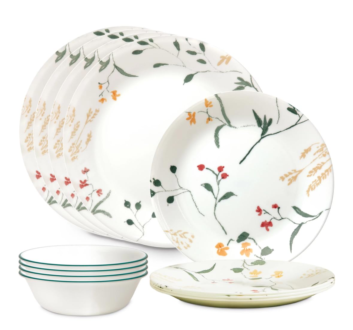 Corelle plato de cena 10-3 pulgadas, flor silvestre, apto para lavavajillas