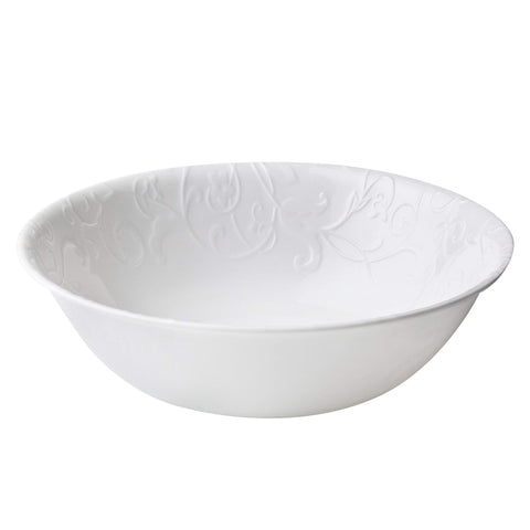 Corelle Bella Faenza: detalle en relieve que realza la mesa.