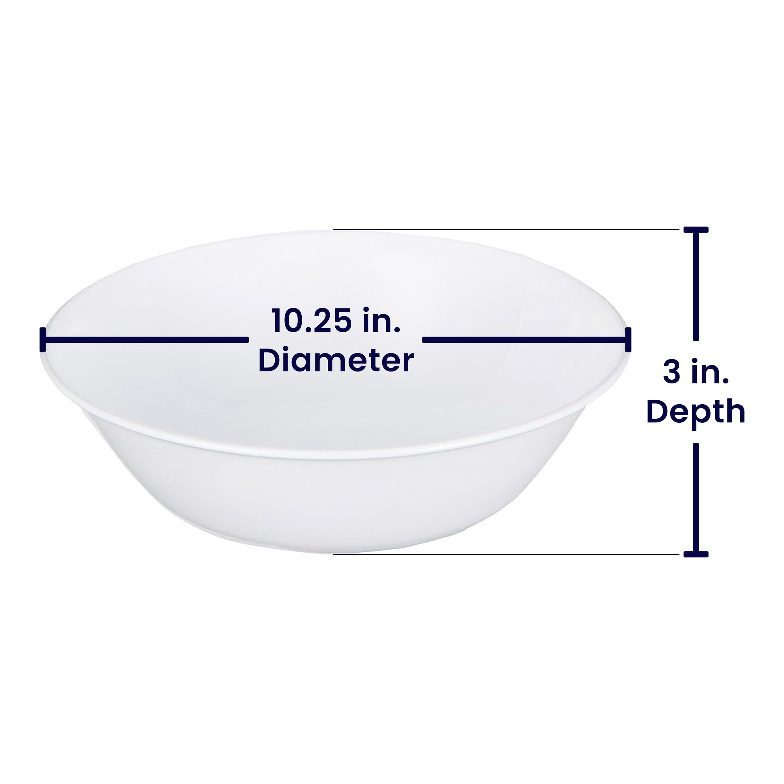 Corelle Livingware ensaladera duradera y apilable, perfecta para servir pastas y guarniciones