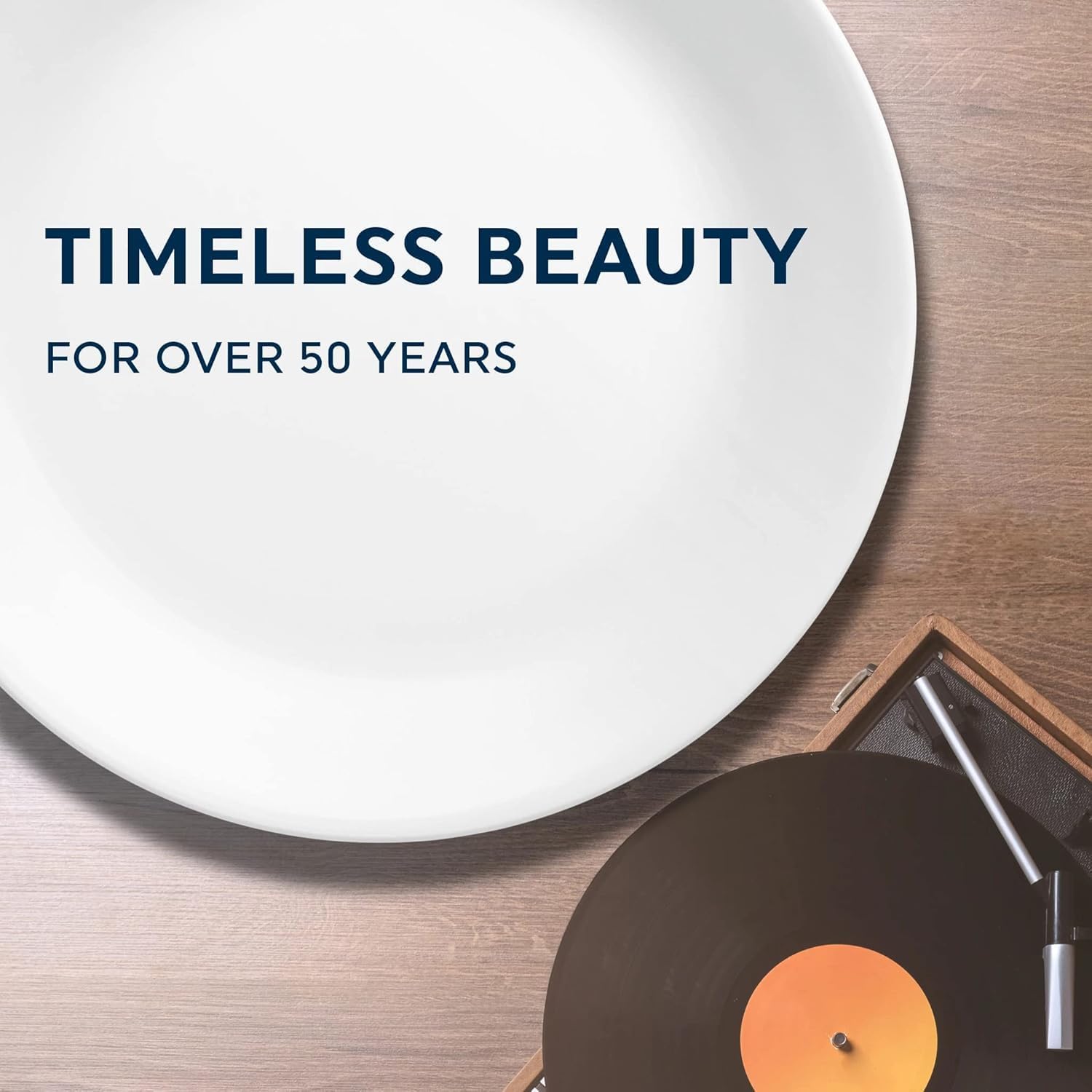 Corelle Livingware Winter Frost White: presentación atractiva en la mesa.