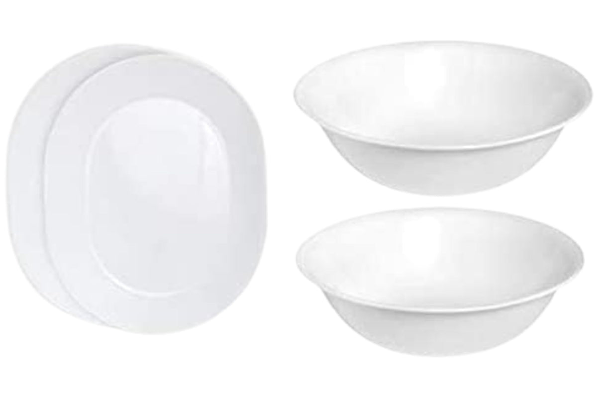 Corelle platillo de servir 12-1/4 pulgadas Blanco Invierno Escarcha para presentaciones limpias