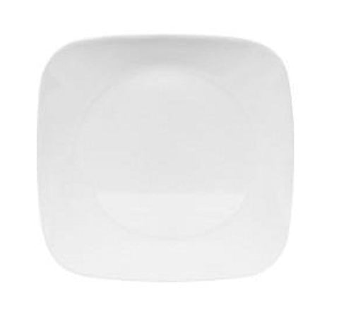 Corelle plato cuadrado puro blanco de 6.5 pulgadas, ideal para porciones diarias.