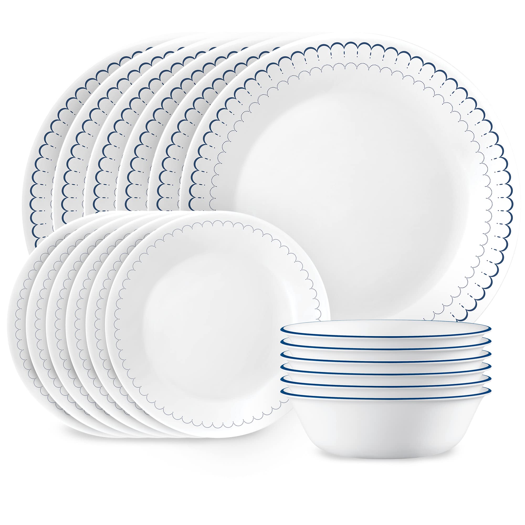 Corelle platos de cena de 10.25 pulgadas, ligeros y aptos para lavavajillas
