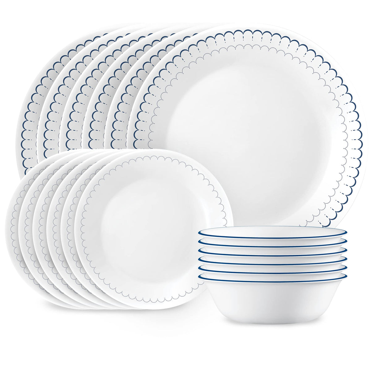 Corelle platos de cena de 10.25 pulgadas, ligeros y aptos para lavavajillas
