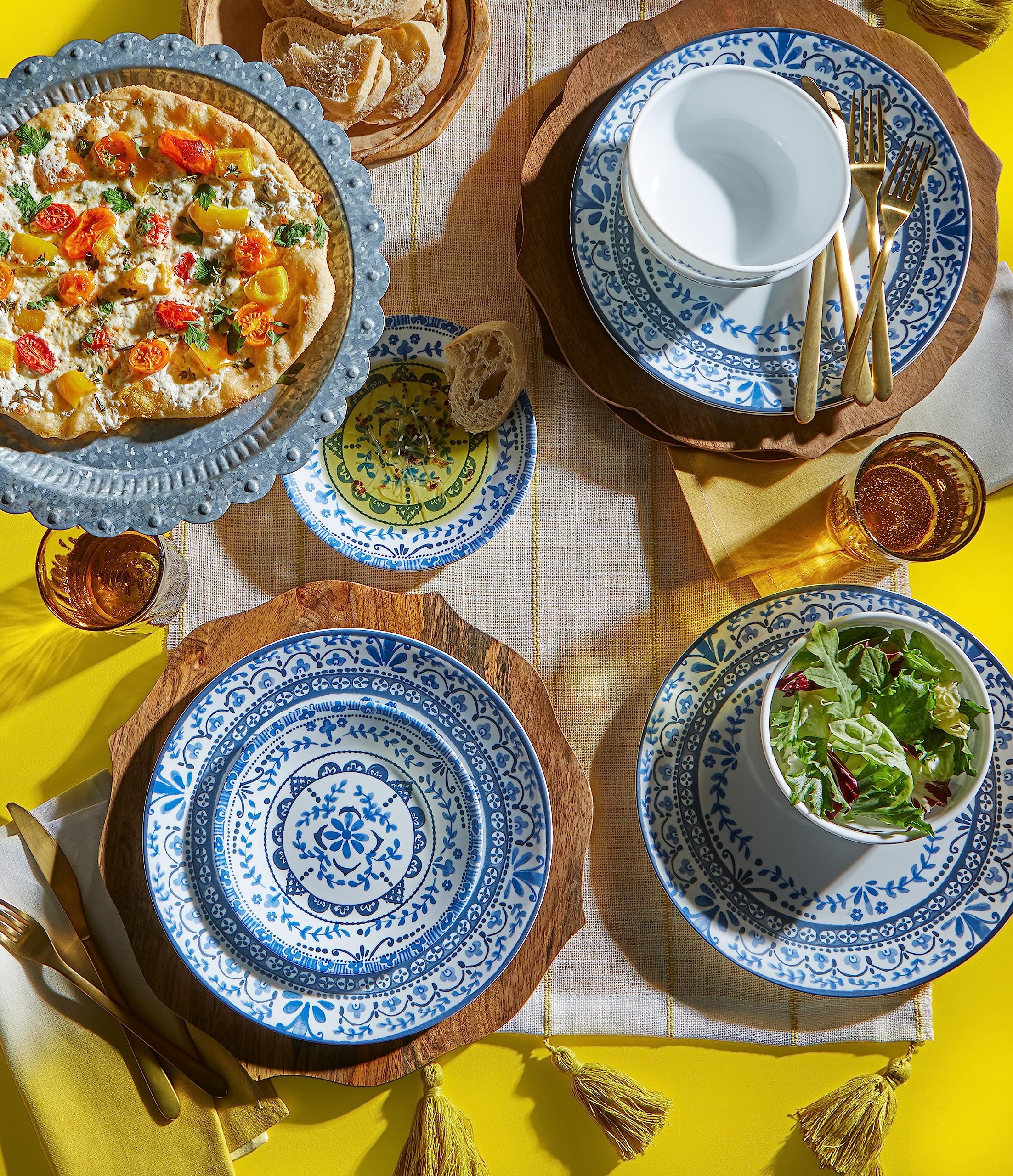 Corelle Portofino, plato ligero y duradero, fácil de apilar.