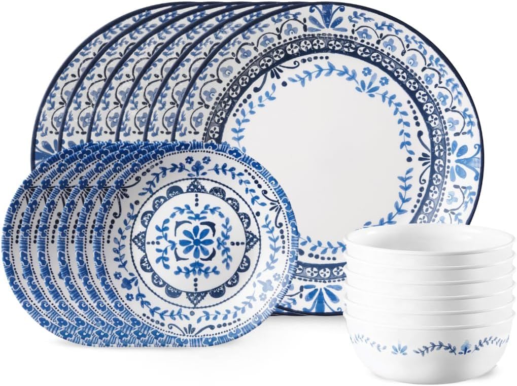 Corelle Portofino, plato de cena 1014: ideal para comidas formales en casa