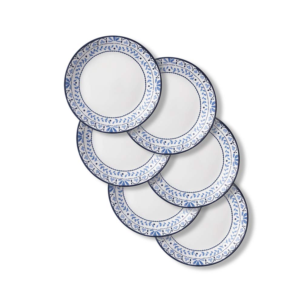 Corelle Portofino, plato de ensalada de 9 pulgadas, ligero y elegante para exteriores.