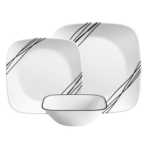 Corelle Simple Sketch plato para cena: ligero y duradero para uso diario