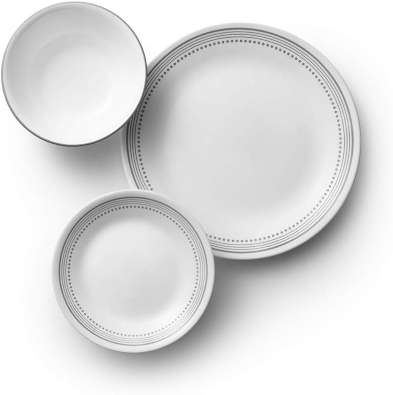 Corelle Vitrelle, tazones de 18 onzas gris místico, ligeros y fáciles de apilar
