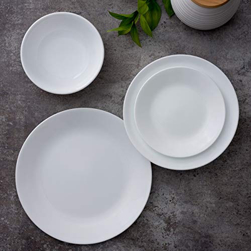 Detalle de borde de plato Corelle Vitrelle, resistente y ligero