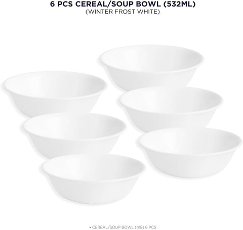 Corelle Vitrelle detalle de borde blanco para contraste elegante.