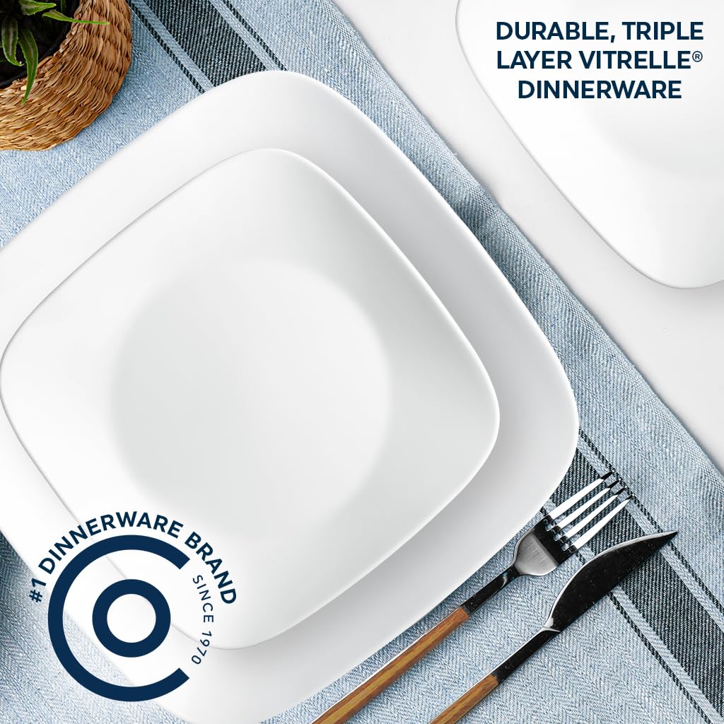Corelle Vitrelle plato blanco, acabado clásico y garantía de tres años
