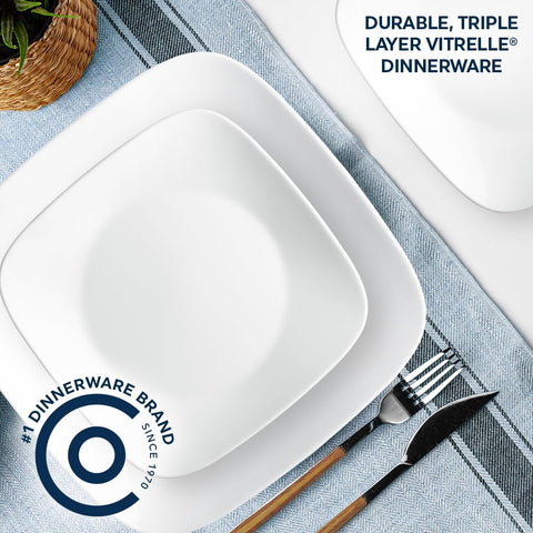 Corelle Vitrelle plato blanco, acabado clásico y garantía de tres años