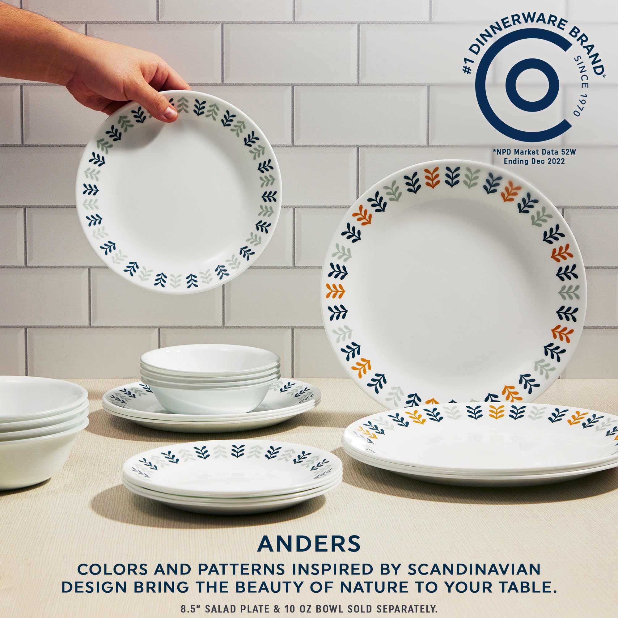 Platos de aperitivo Corelle Vitrelle 6-3-4 pulgadas, ideales para porciones pequeñas.