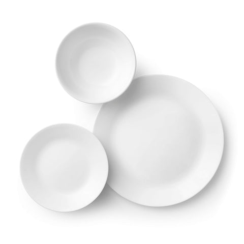 Corelle Vitrelle platos de cena blancos, ligeros y aptos para lavavajillas.