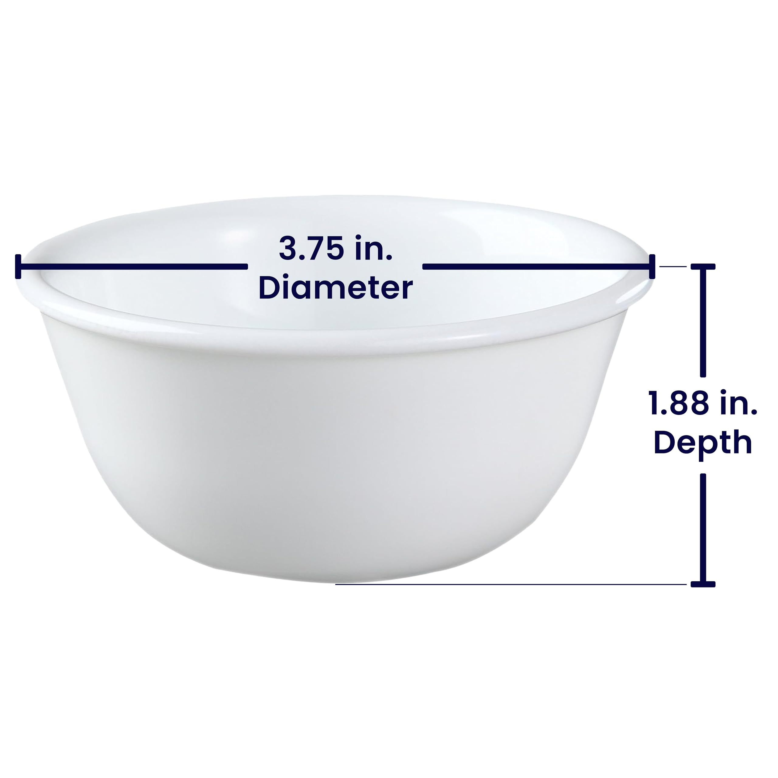 Ramequín Corelle Vitrelle 6 onzas para postres pequeños, ligero y apilable